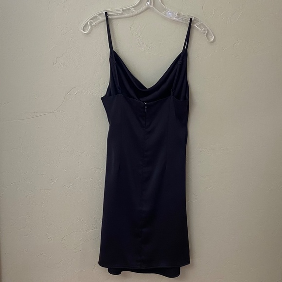 Urban Outfitters Cowl Neck Black Slip Mini Dress, Size Small - Picture 7 of 13